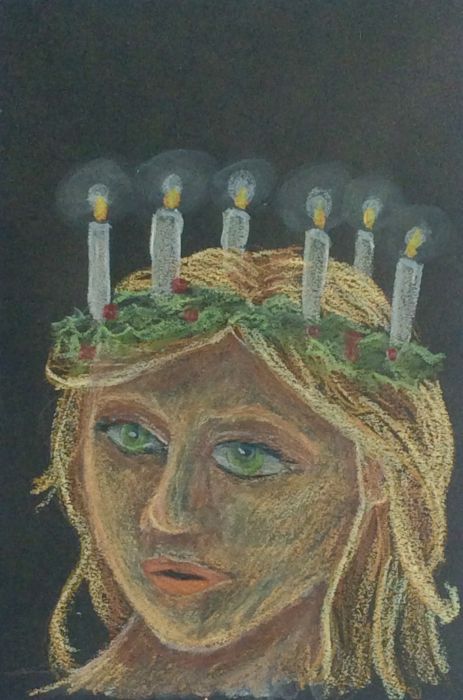 Candles on her head by Amy Sue Stirland